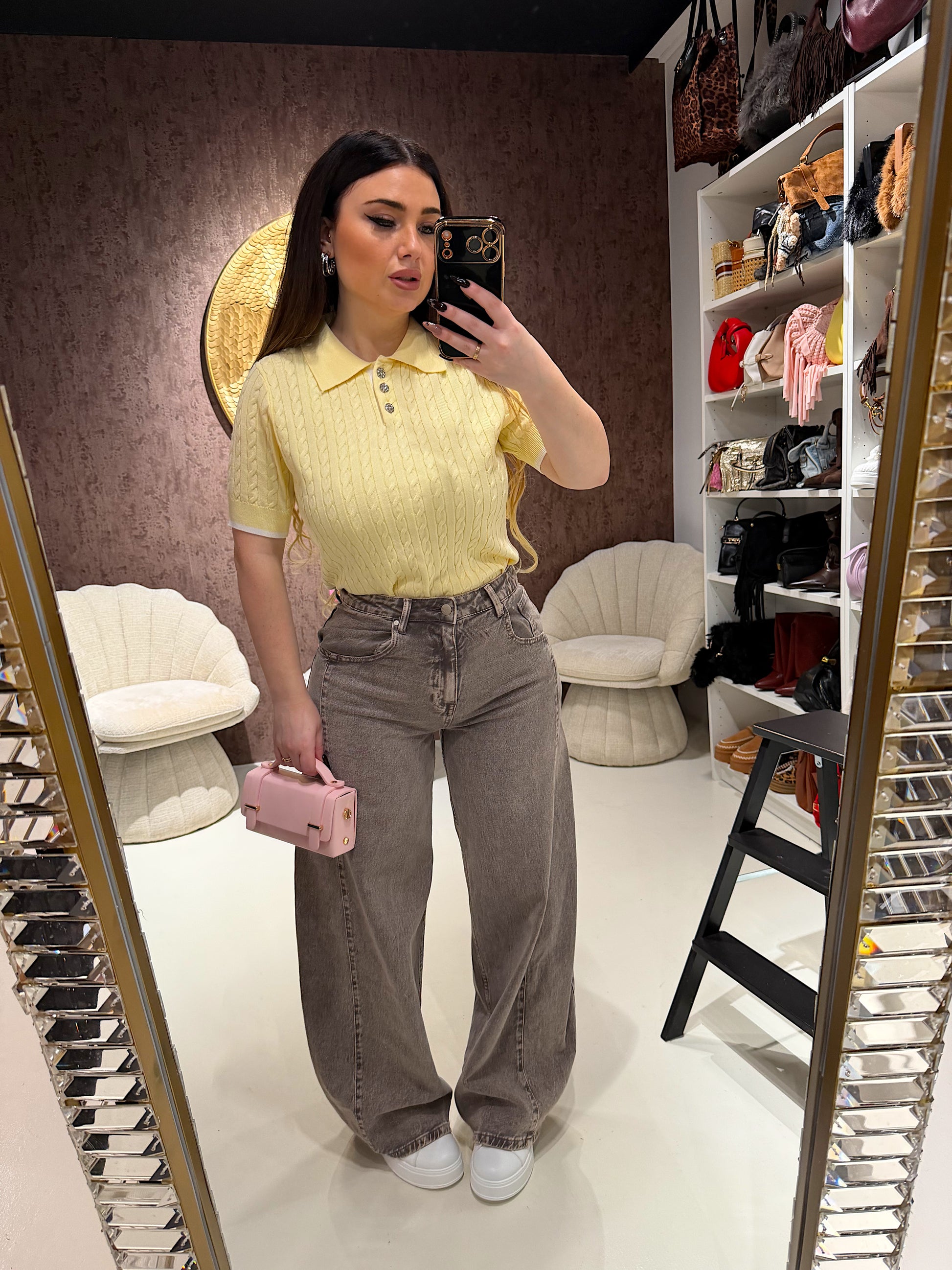 Polo a Trecce bottoni gioiello - R.a. Boutique