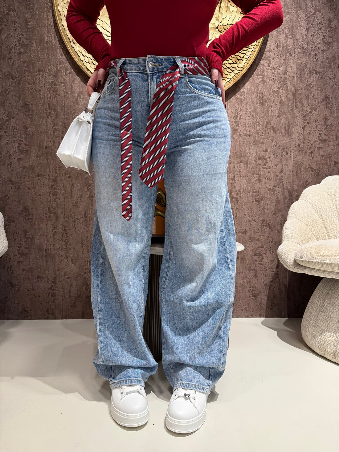 Jeans con cintura a cravatta - R.a. Boutique