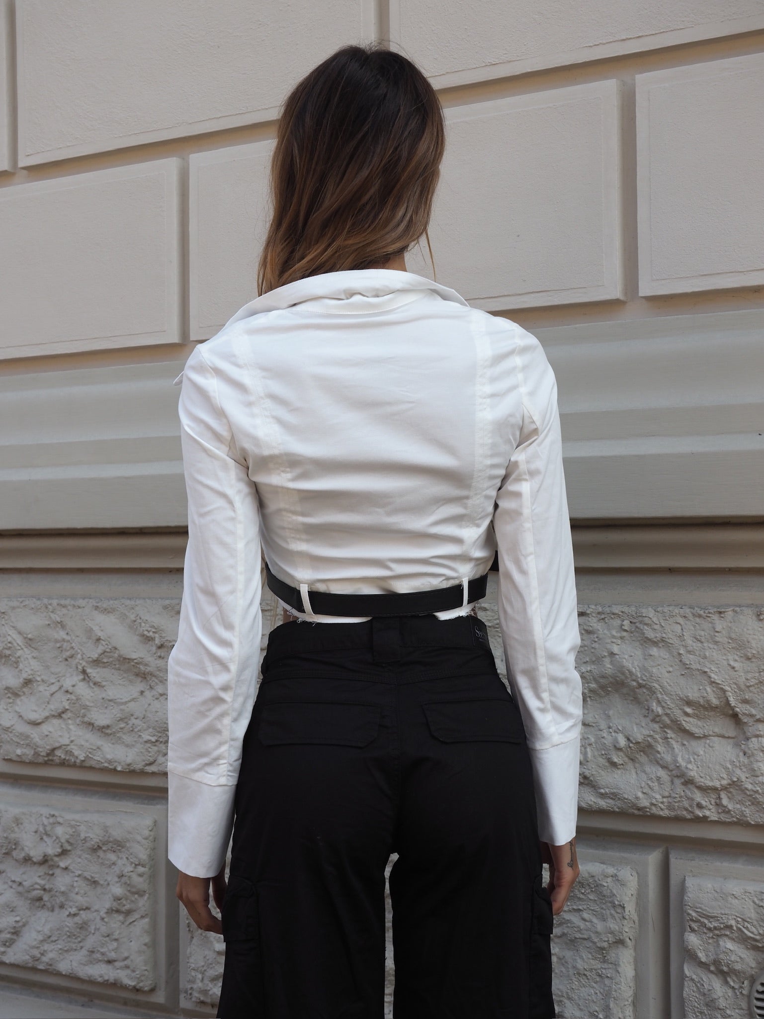 Camicia crop con cintura - R.a. Boutique 