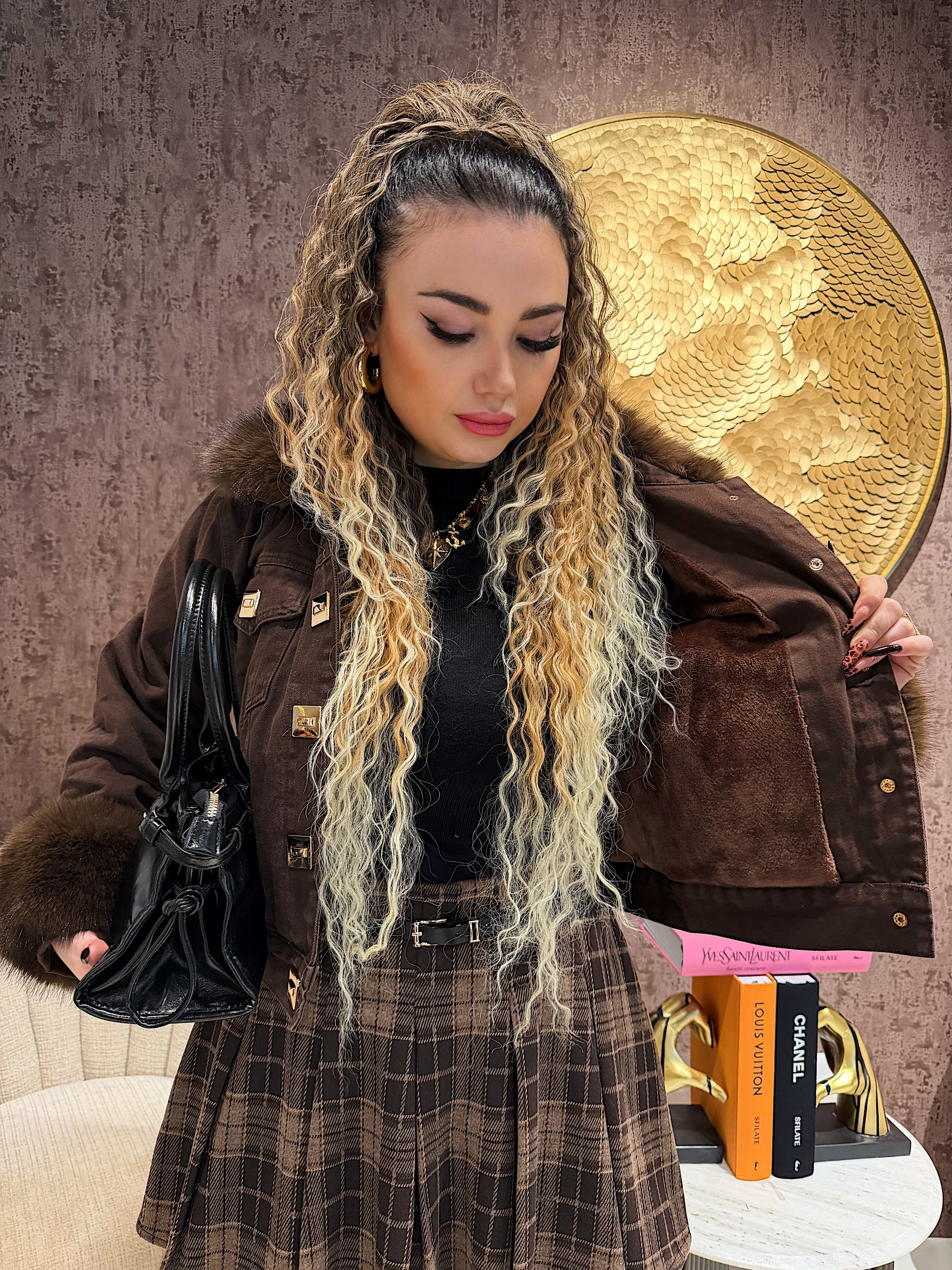 Giacca Denim Luxury Fur - R.a. Boutique