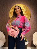 Camicia Oversize Check Pink & celeste - R.a. Boutique