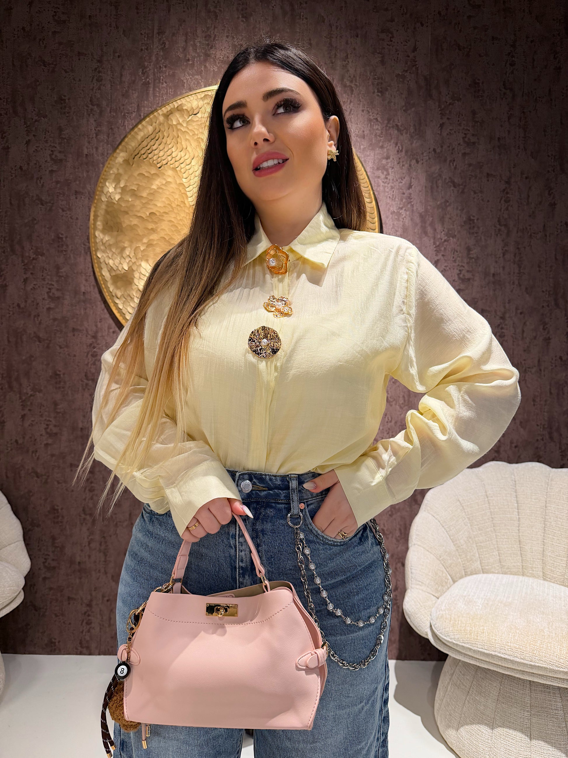 Camicia con spille vari colori - R.a. Boutique