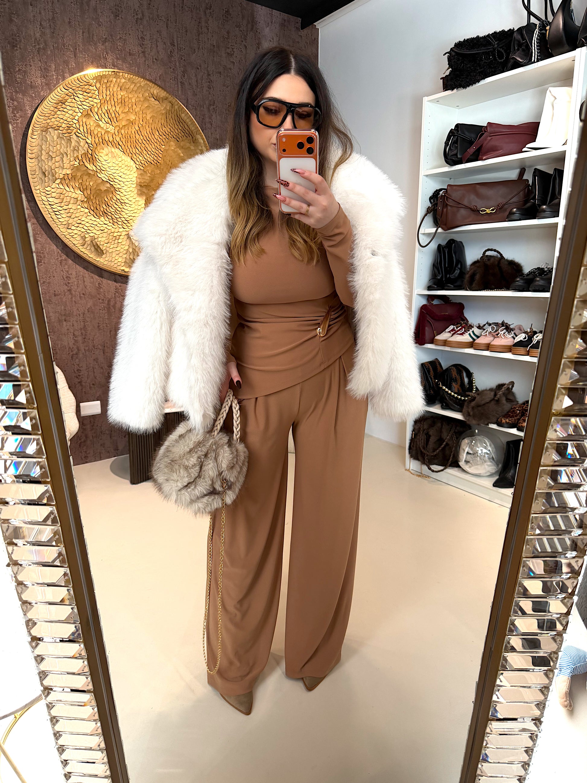 Giacca in Eco-Pelliccia Bianca - R.a. Boutique