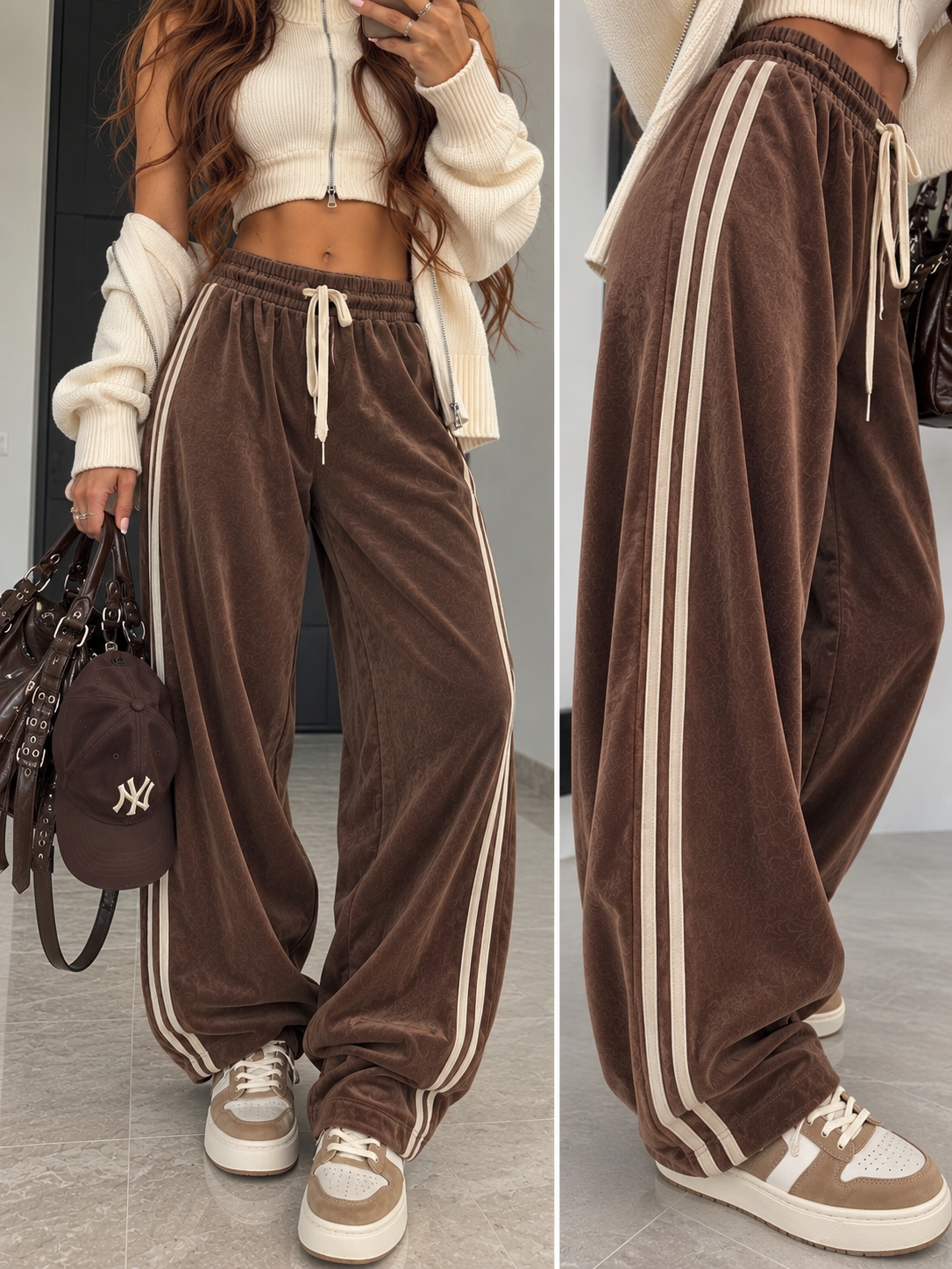 Pantalone Sporty Suede Chocolate - R.a. Boutique