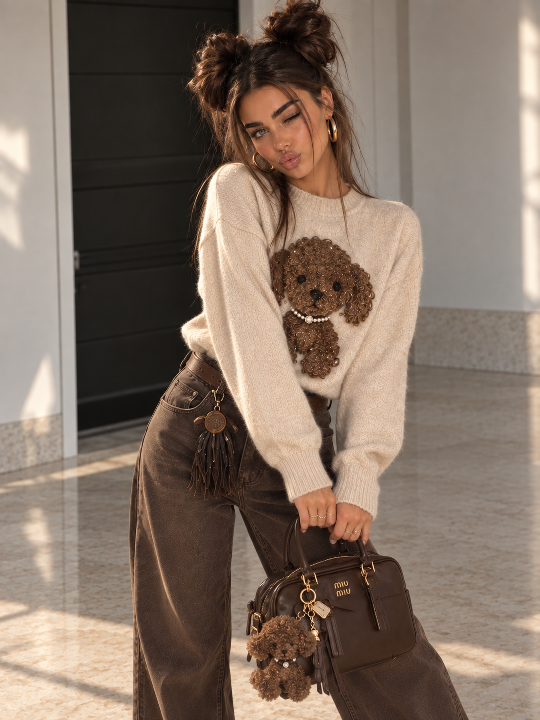 Maglioncino con Cagnolino 3D - R.a. Boutique
