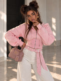 Felpa Crop Rosa con Vita Corsetto - R.a. Boutique