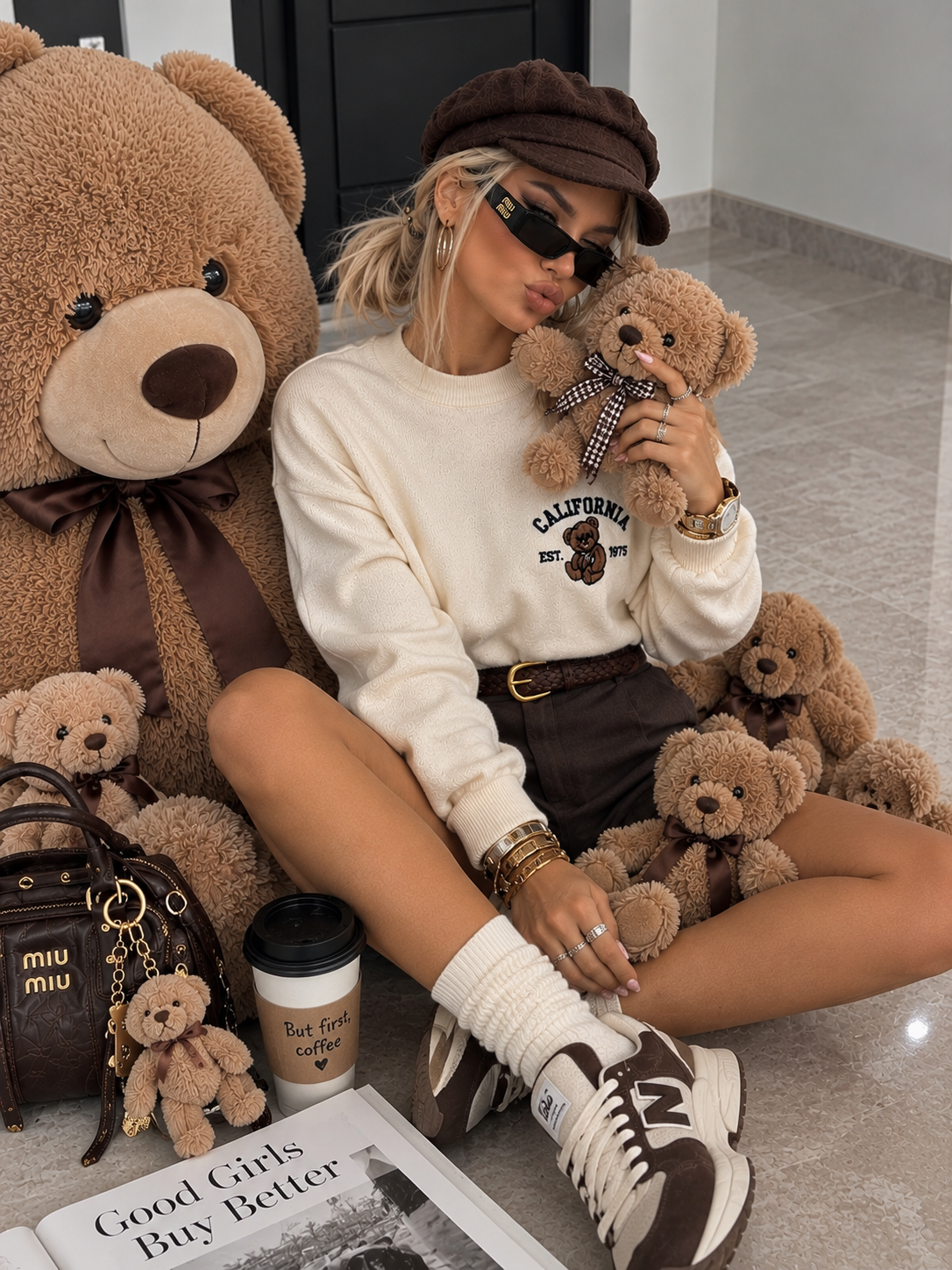 Maglioncino California Teddy Panna - R.a. Boutique