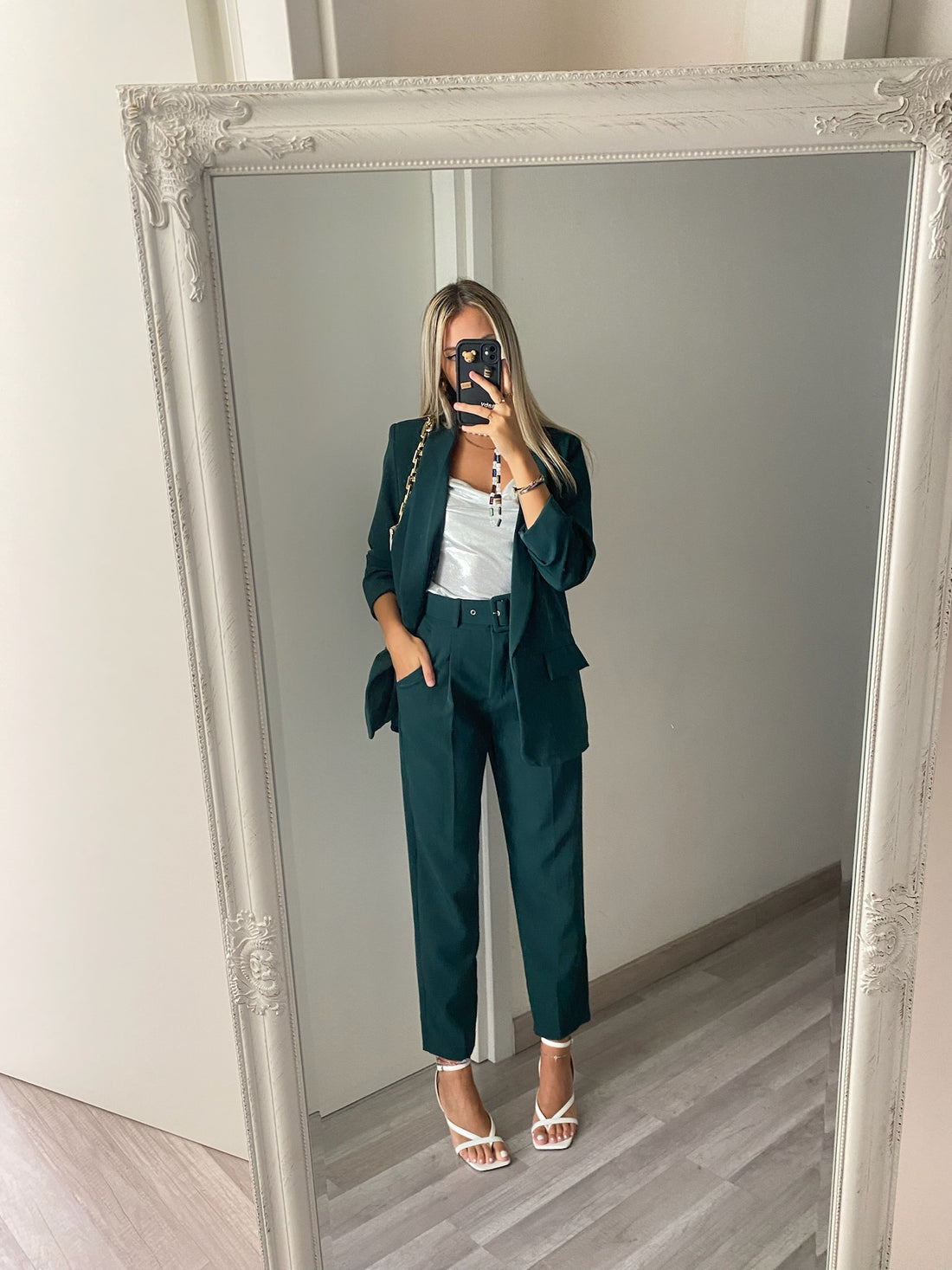 Completo giacca e pantalone verde bottiglia - R.a. Boutique 