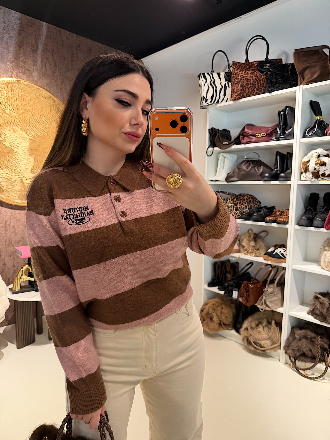 Maglione Manhattan a righe - R.a. Boutique