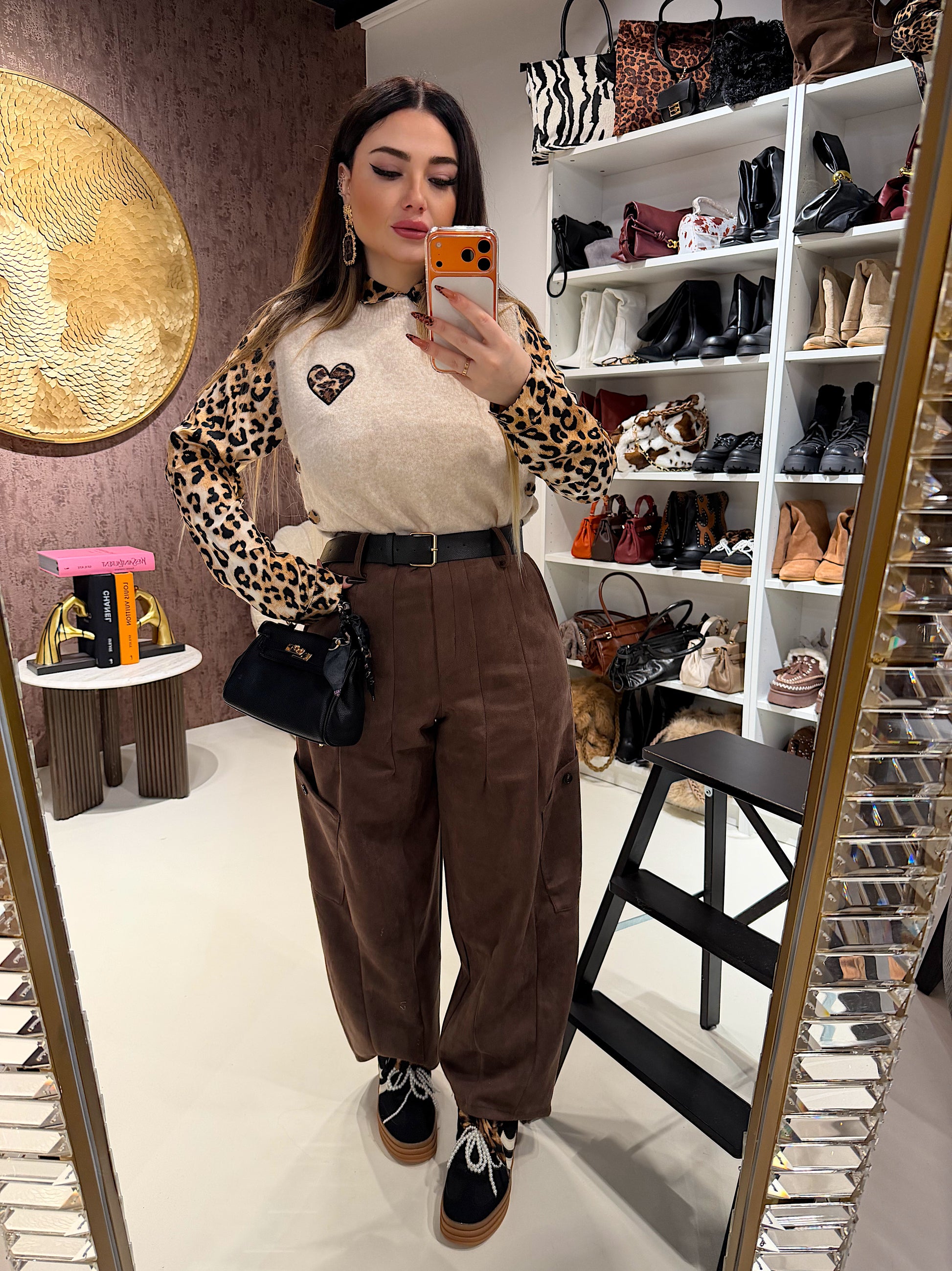 Gilet con cuore maculato i bottoni laterali - R.a. Boutique