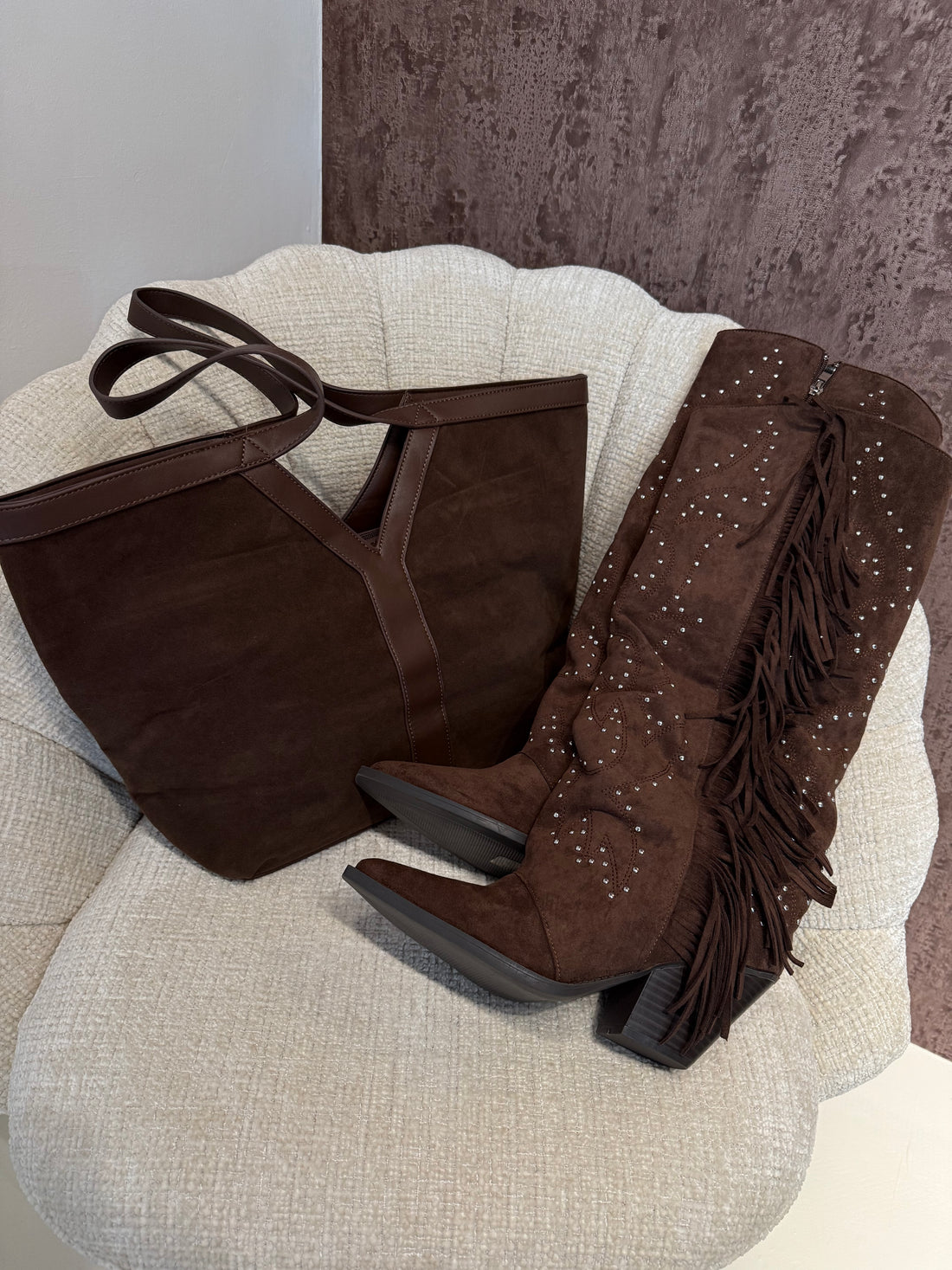 Stivale Texano con Frange e Borchie - R.a. Boutique