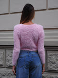 Cardigan morbidissimo rosa pastello - R.a. Boutique 