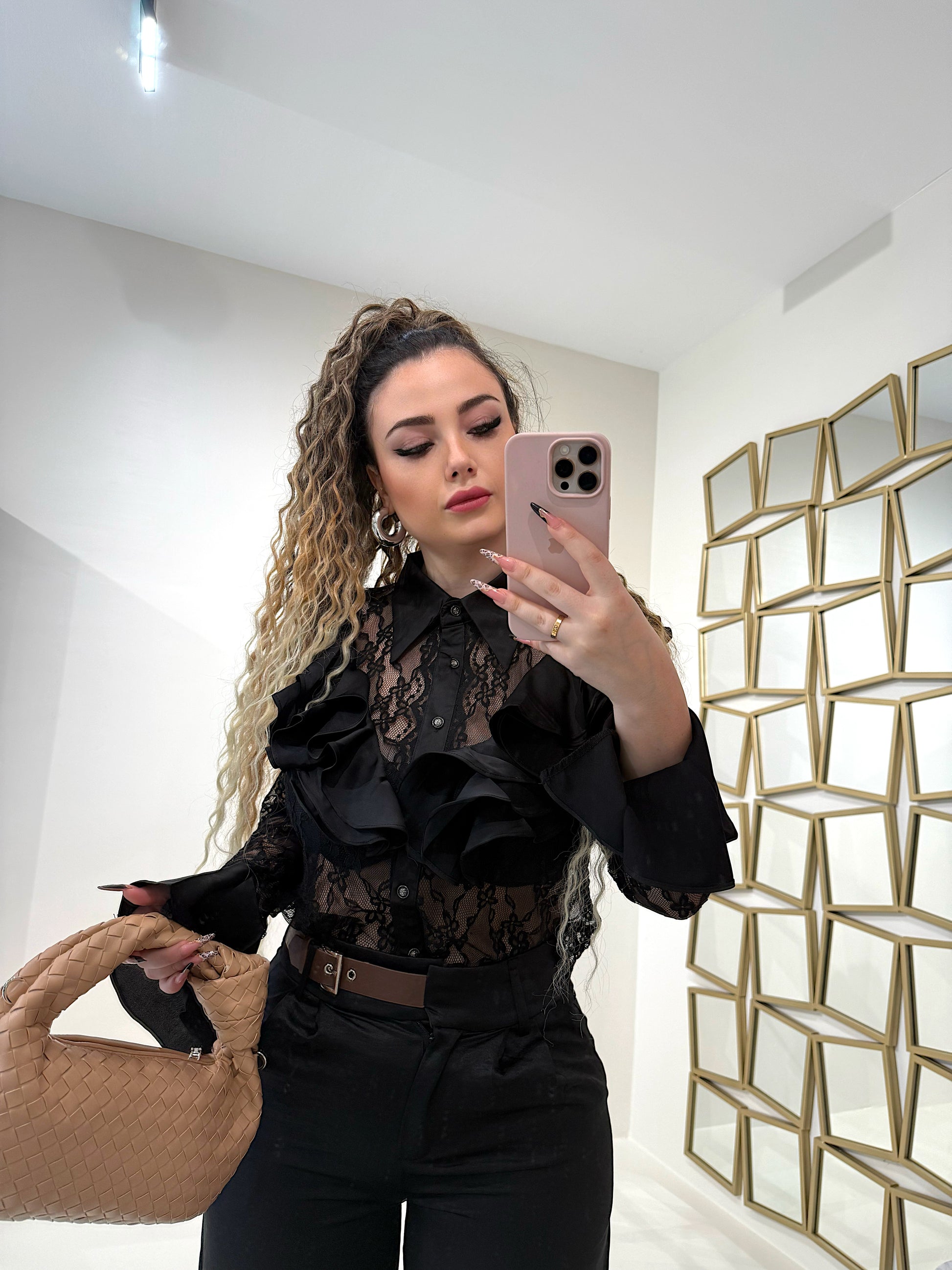 Pantalone con fibbia laterale - R.a. Boutique