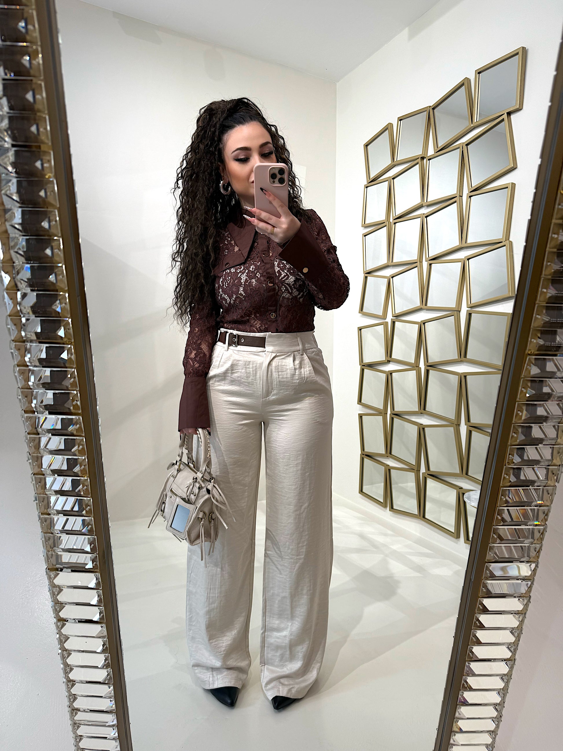 Pantalone con fibbia laterale - R.a. Boutique