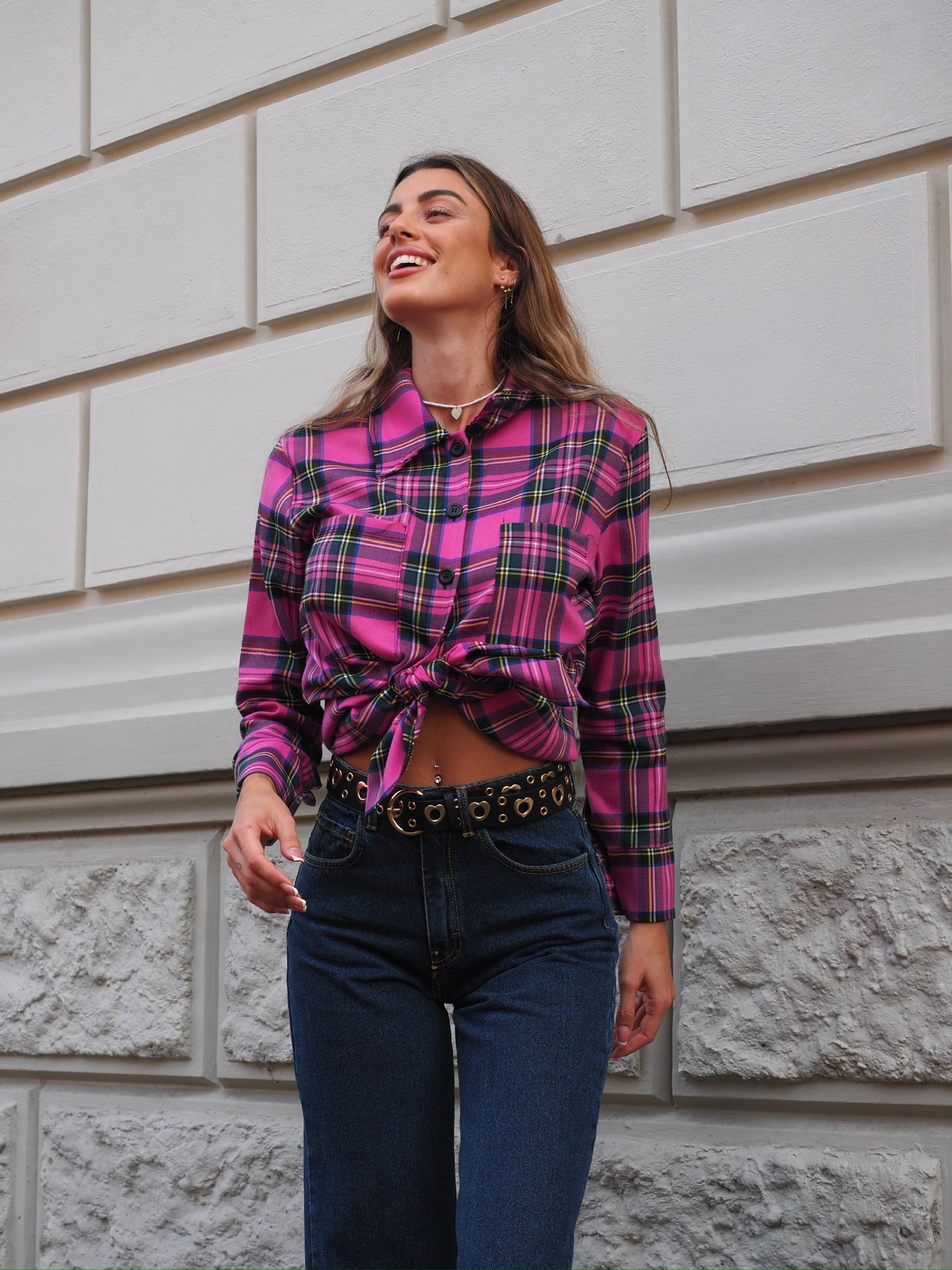 Camicia check Fuxia - R.a. Boutique 