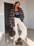 Camicia Check con brillantini e canotta compresa - R.a. Boutique