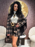 Completo in tweed short e giacca con frange laterali - R.a. Boutique