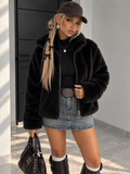 Giacca Teddy Zip Nero - R.a. Boutique