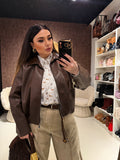 Giacca Leather Brown - R.a. Boutique