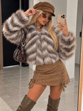 Giacca Crop in Ecopelliccia Wild Fur - R.a. Boutique