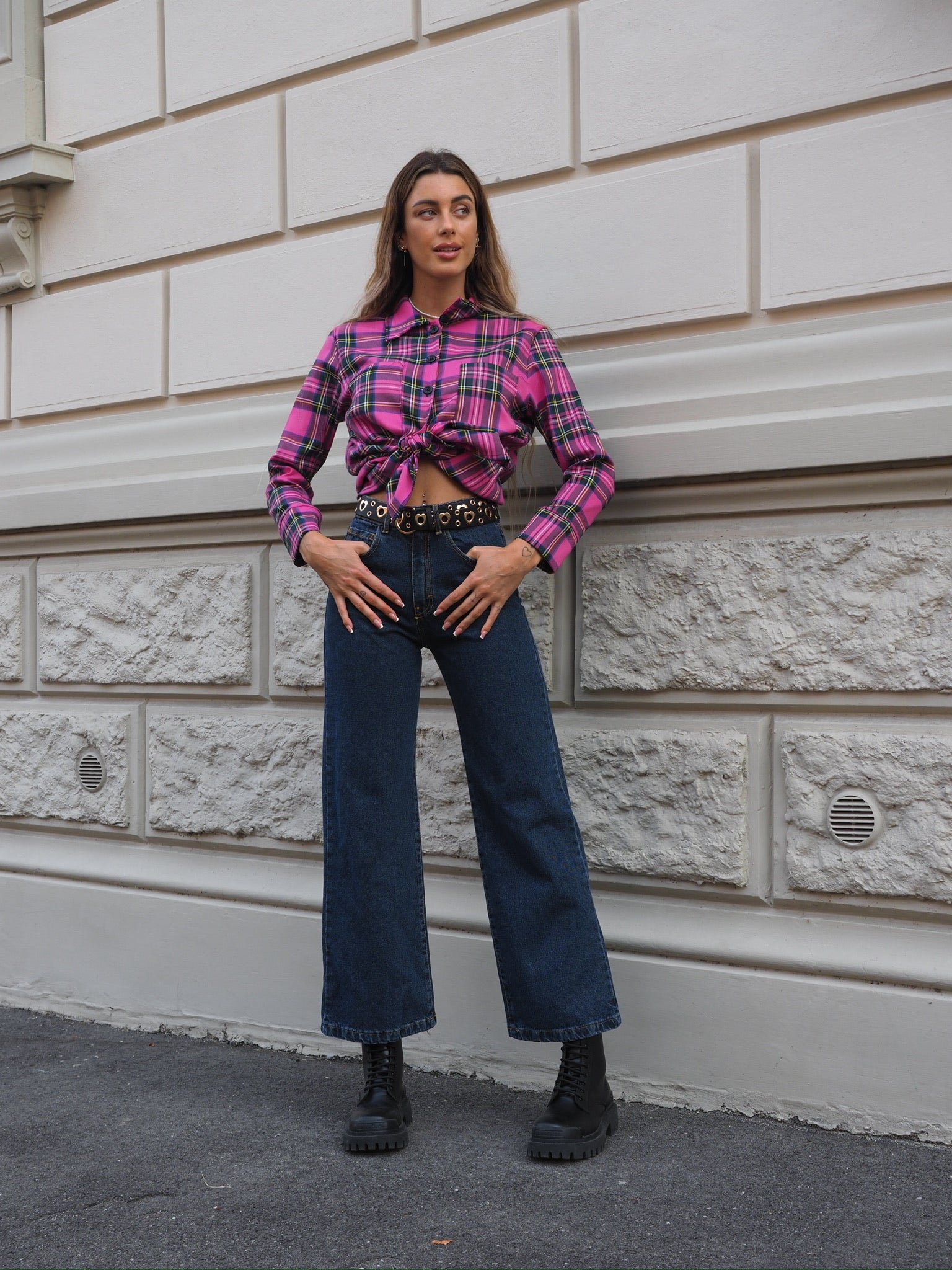 Camicia check Fuxia - R.a. Boutique 