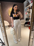 Pantalone Satin Shine con Brillantini - R.a. Boutique