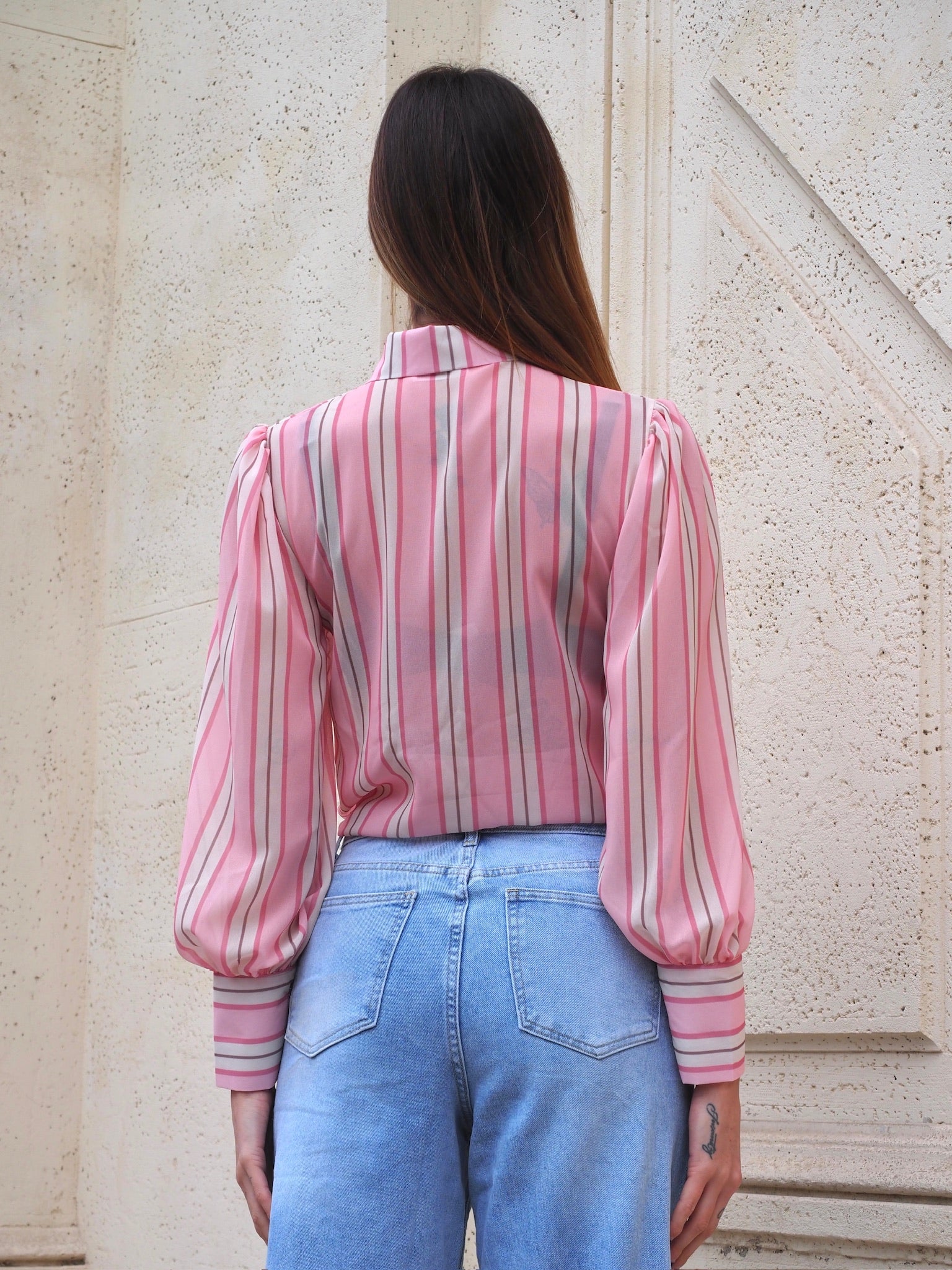 Camicia a righe rosa - R.a. Boutique 