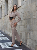 Completo giacca e pantalone cargo Camel - R.a. Boutique 