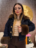 Giacca Denim Luxury Fur - R.a. Boutique