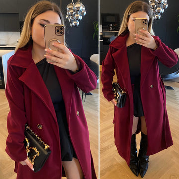 Cappotto lungo burgundy - R.a. Boutique 