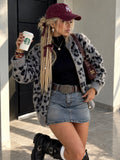 Felpa Zip Cappuccio Animalier Grigio / Nero - R.a. Boutique
