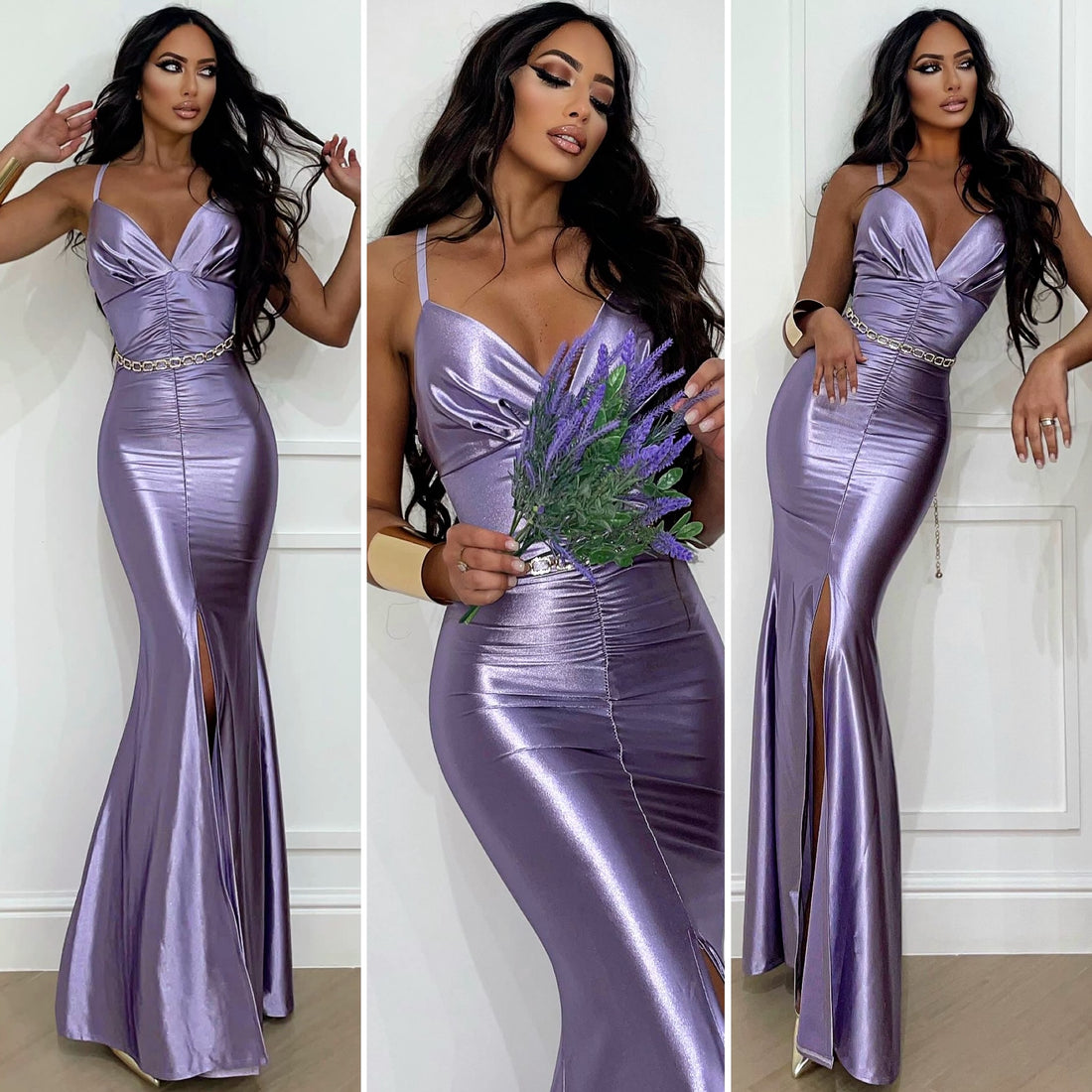 Abito a sirena lilla - R.a. Boutique 