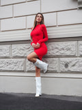 Abito in maglia vers rosso - R.a. Boutique 