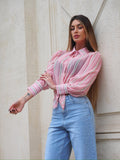 Camicia a righe rosa - R.a. Boutique 