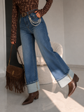 Jeans Wide Leg con catenina - R.a. Boutique