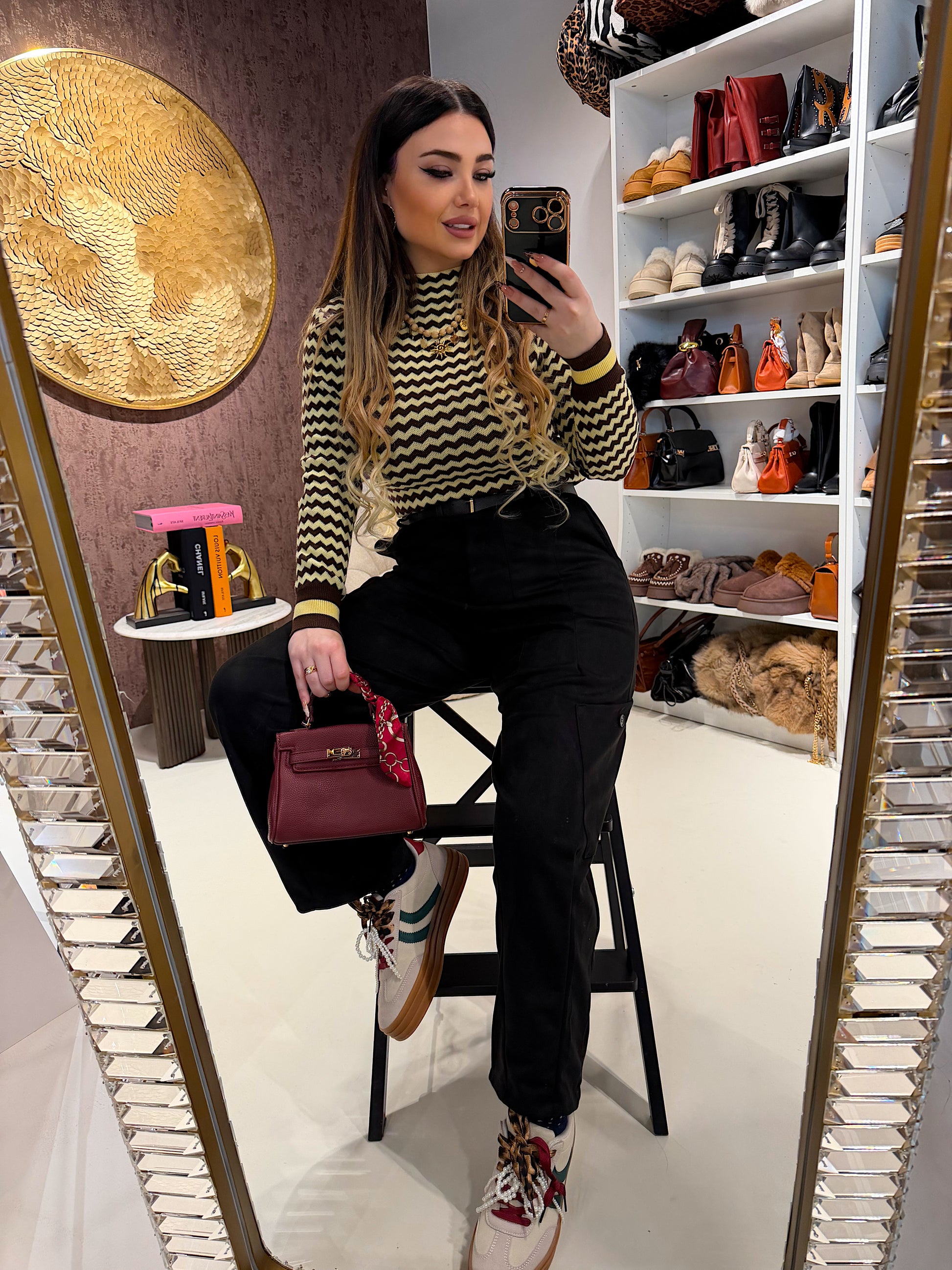 Pantalone ballon con cintura e tasche laterali - R.a. Boutique