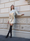 Abito in maglia gold con cintura - R.a. Boutique 