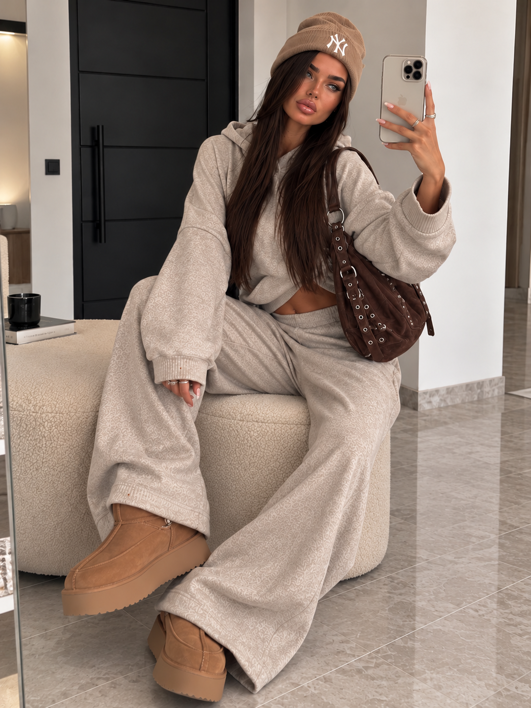 Completo Soft Winter con cappuccio – Beige - R.a. Boutique
