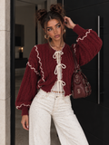 Cardigan a Trecce con polsini a Contrasto - R.a. Boutique