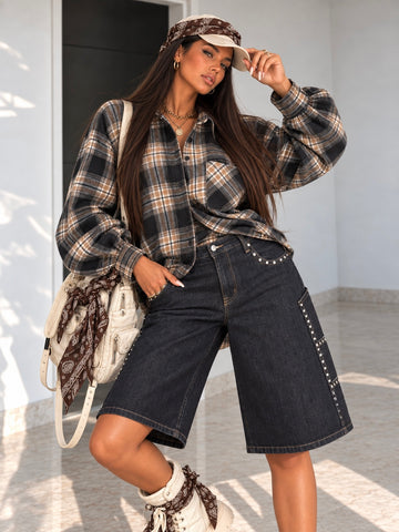 Camicia Oversize Soho a Quadri - R.a. Boutique