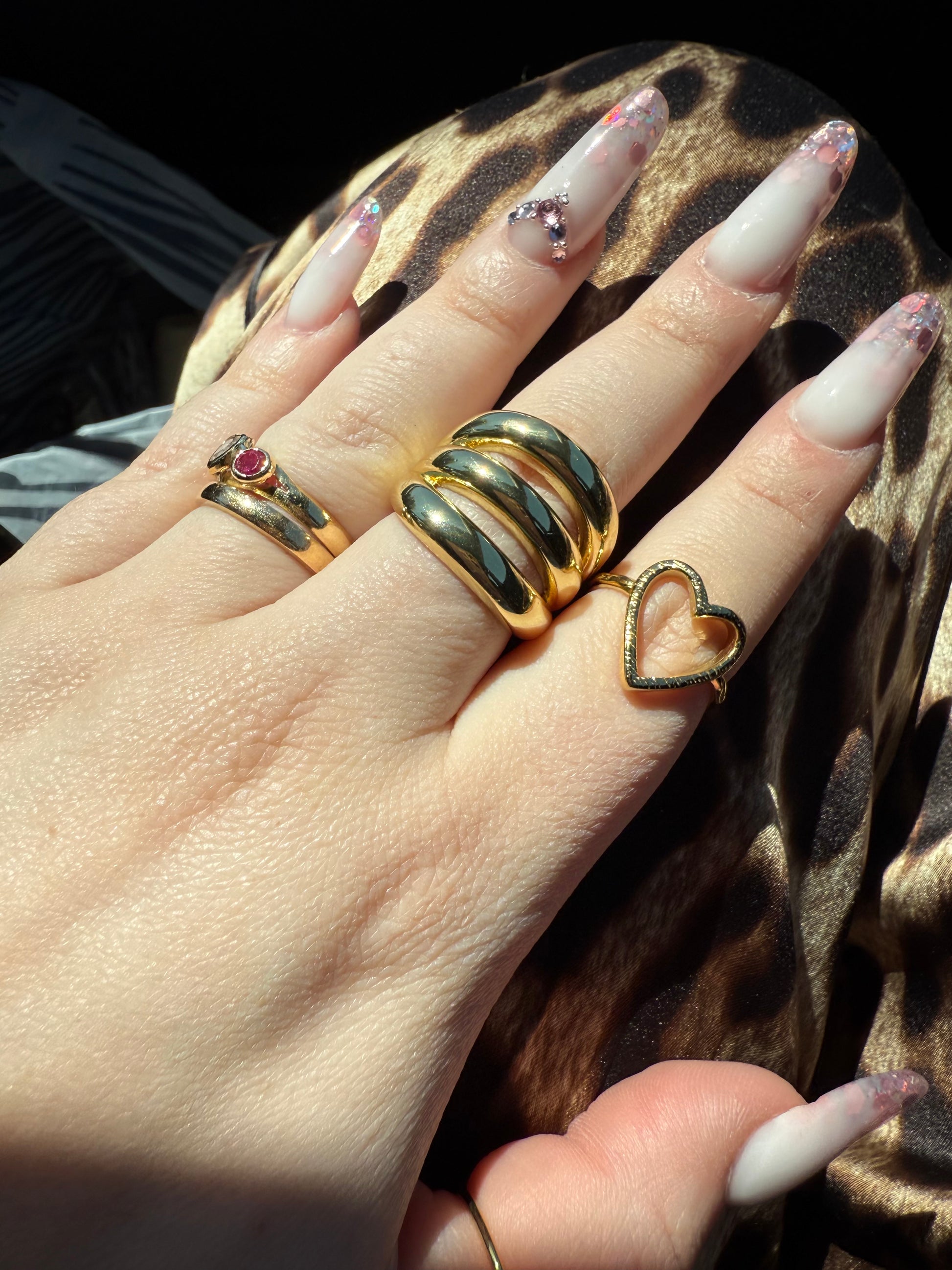 Anello tre fasce oro - R.a. Boutique