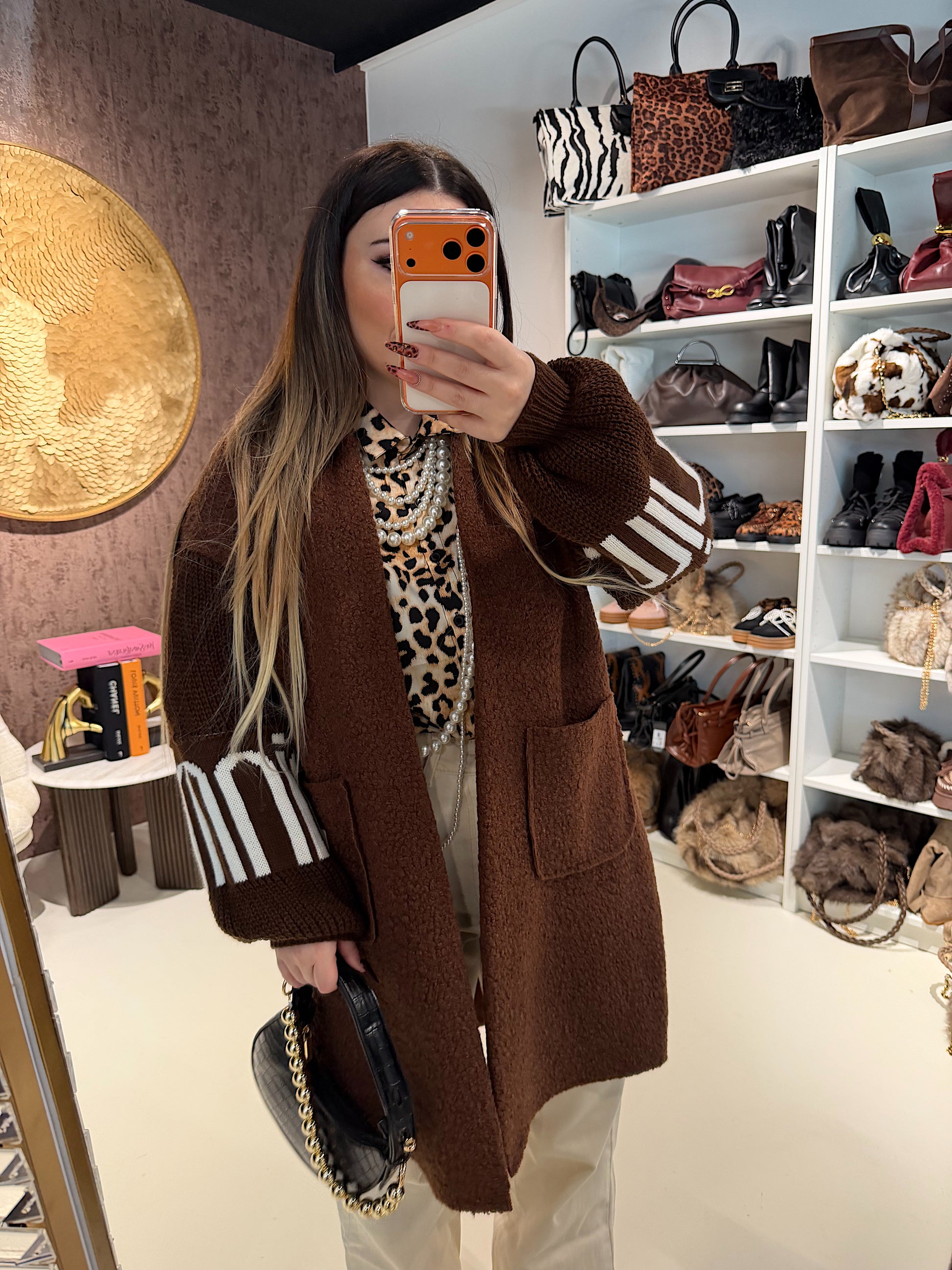 Cardigan lungo con polsino - R.a. Boutique