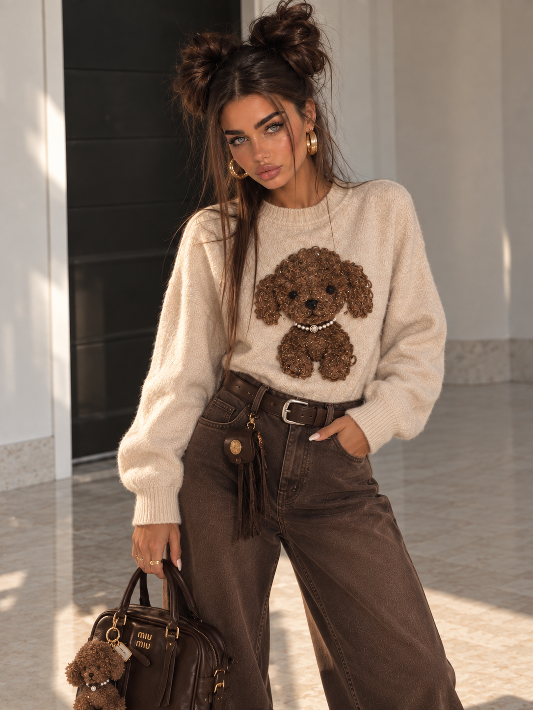 Maglioncino con Cagnolino 3D - R.a. Boutique