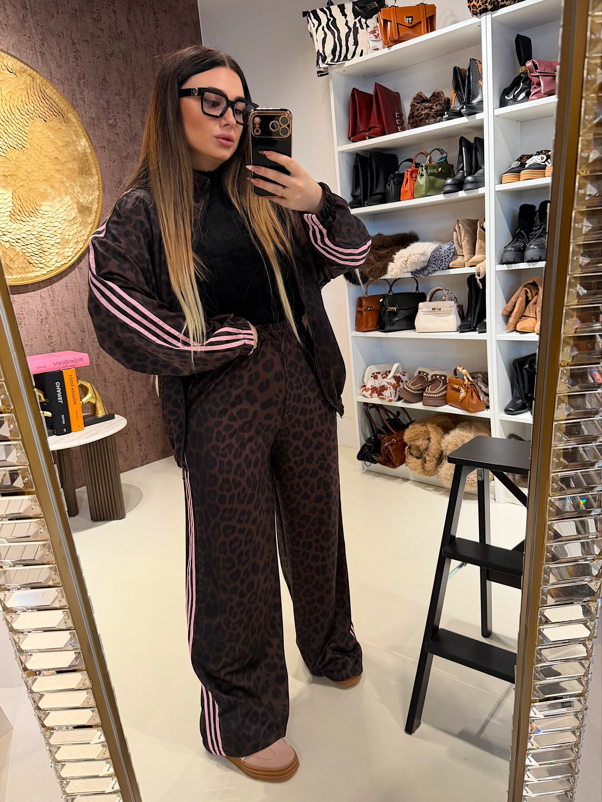 Giacca maculata con bande rosa - R.a. Boutique