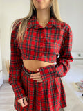 Completo camicia e gonna scozzese - R.a. Boutique 