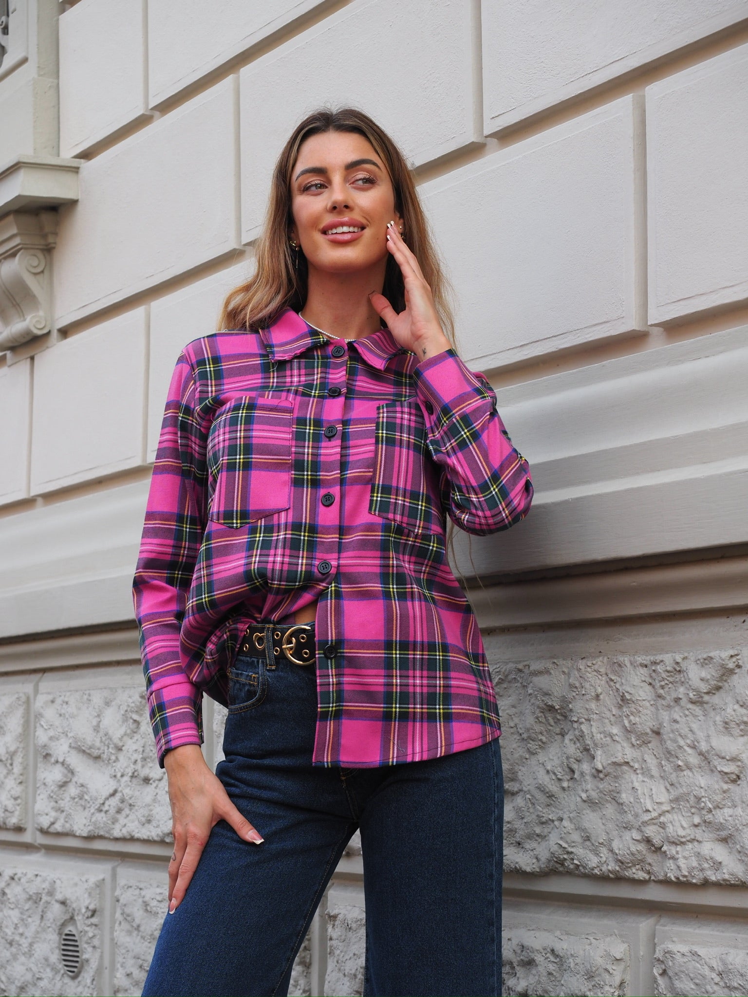 Camicia check Fuxia - R.a. Boutique 