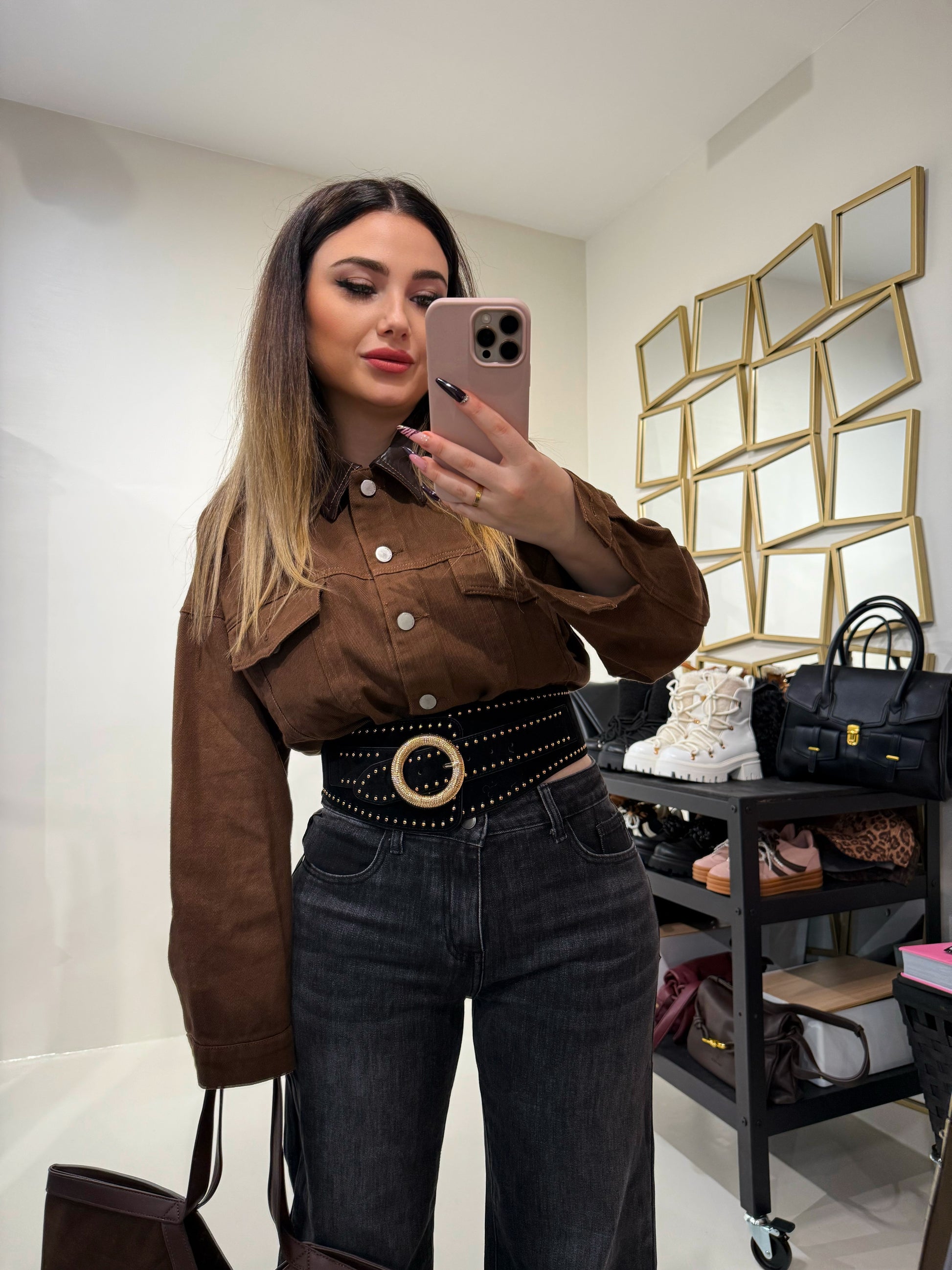 Giacca Autumn collo ecopelle - R.a. Boutique