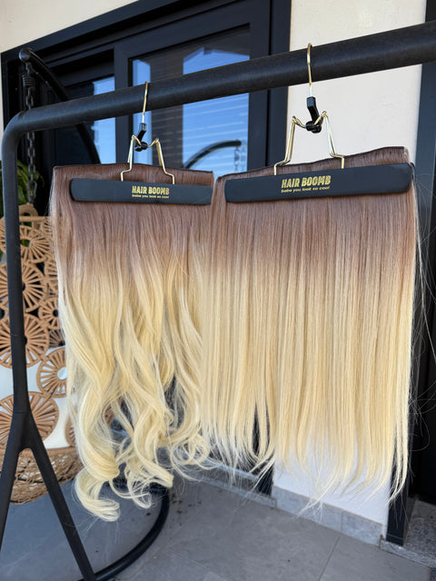 extension clip liscia champagne platino