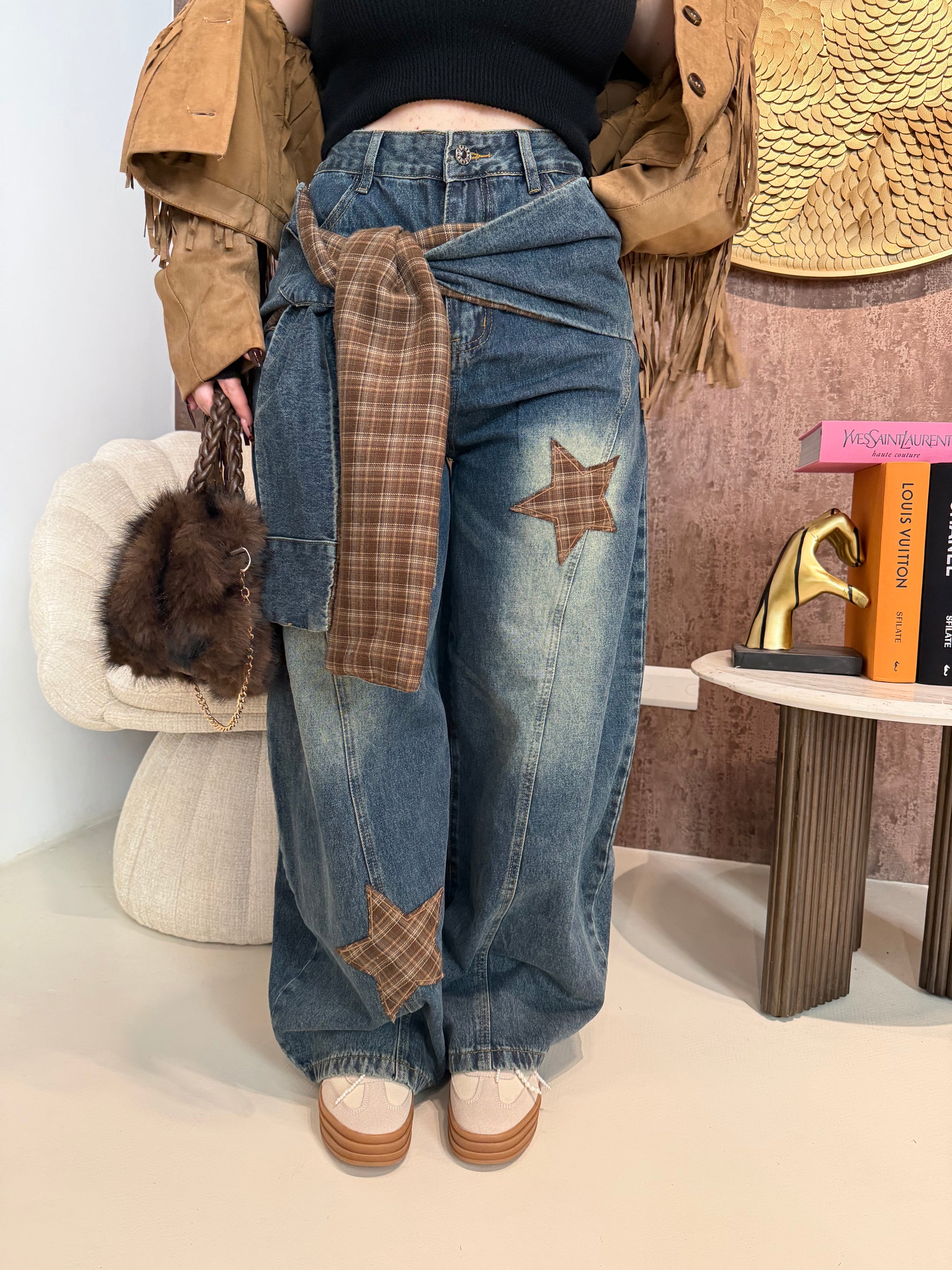 Jeans Street Style con Fascia Rimovibile - R.a. Boutique