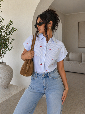 Camicia cherry cotone - R.a. Boutique